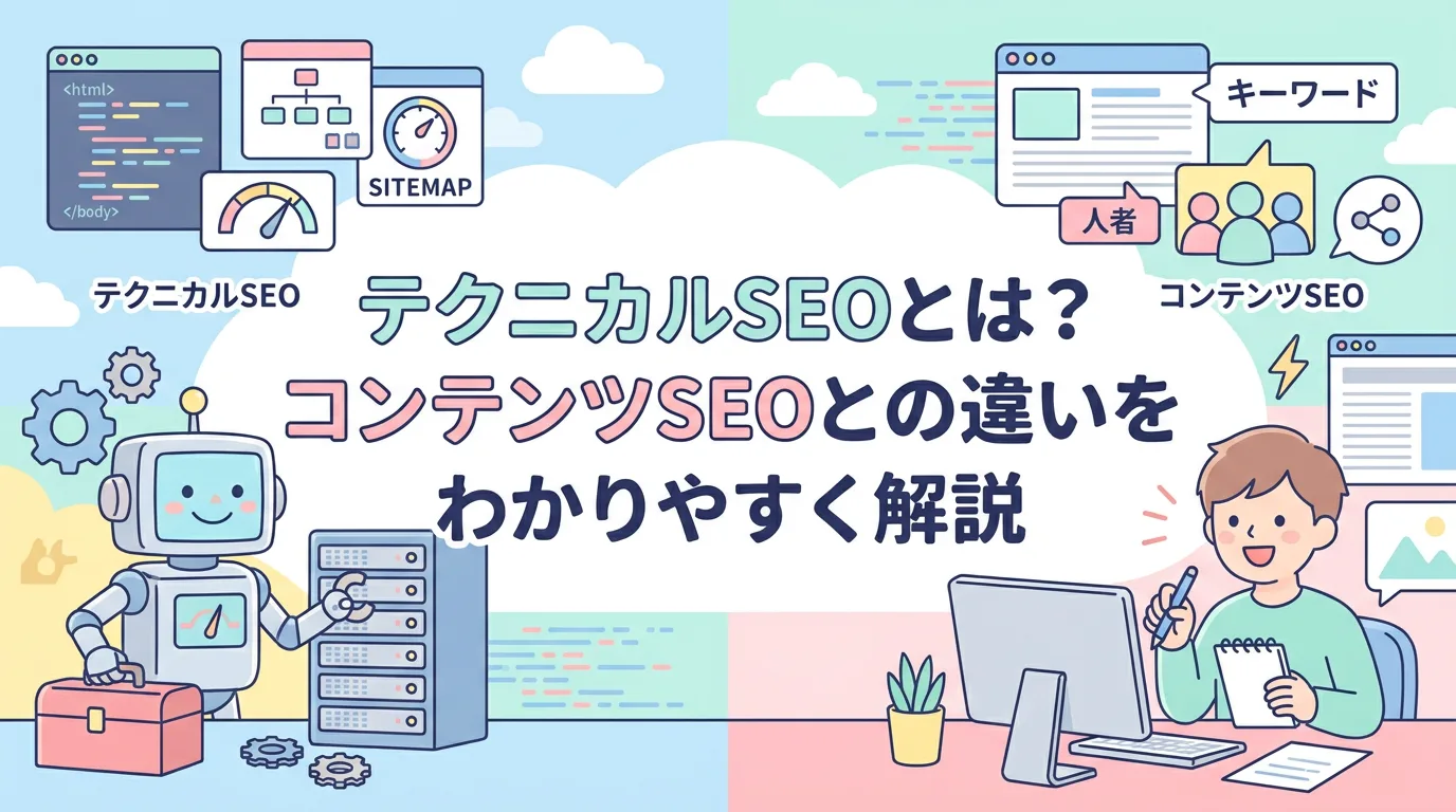 テクニカルSEOとは?コンテンツSEOとの違いをわかりやすく解説