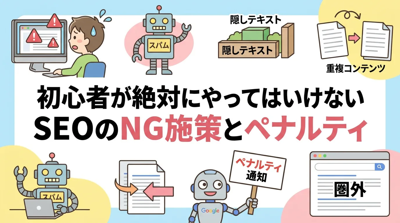 初心者が絶対にやってはいけないSEOのNG施策とペナルティ