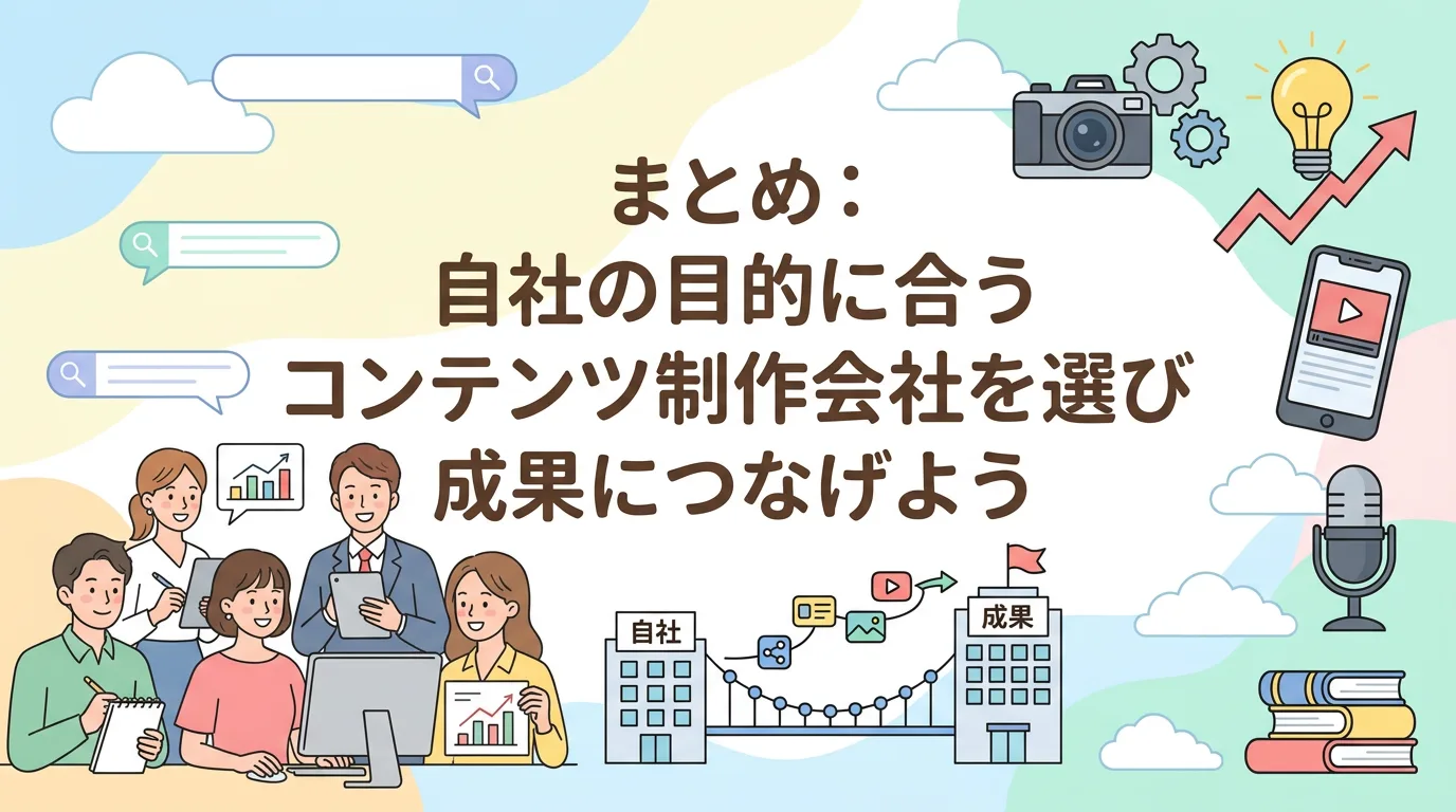 まとめ:自社の目的に合うコンテンツ制作会社を選び成果につなげよう