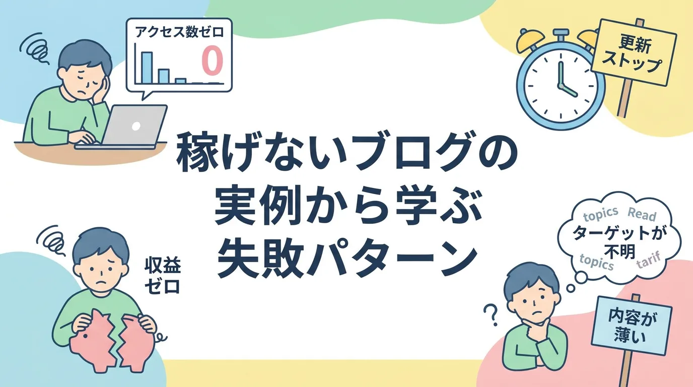 稼げないブログの実例から学ぶ失敗パターン