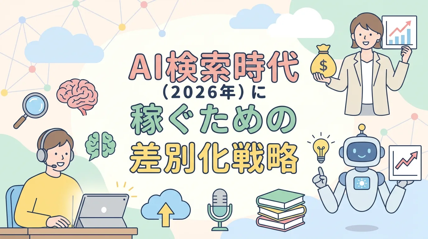 AI検索時代(2026年)に稼ぐための差別化戦略
