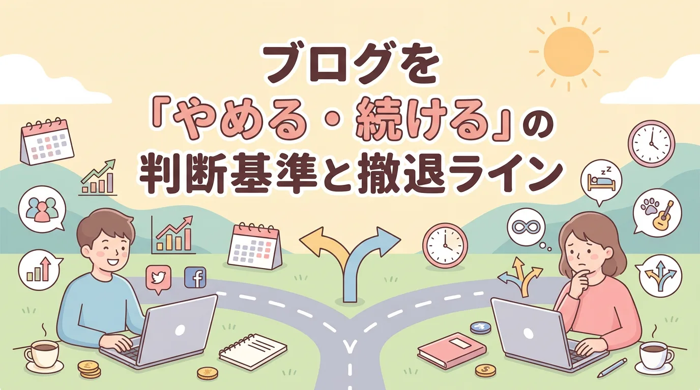ブログを「やめる・続ける」の判断基準と撤退ライン