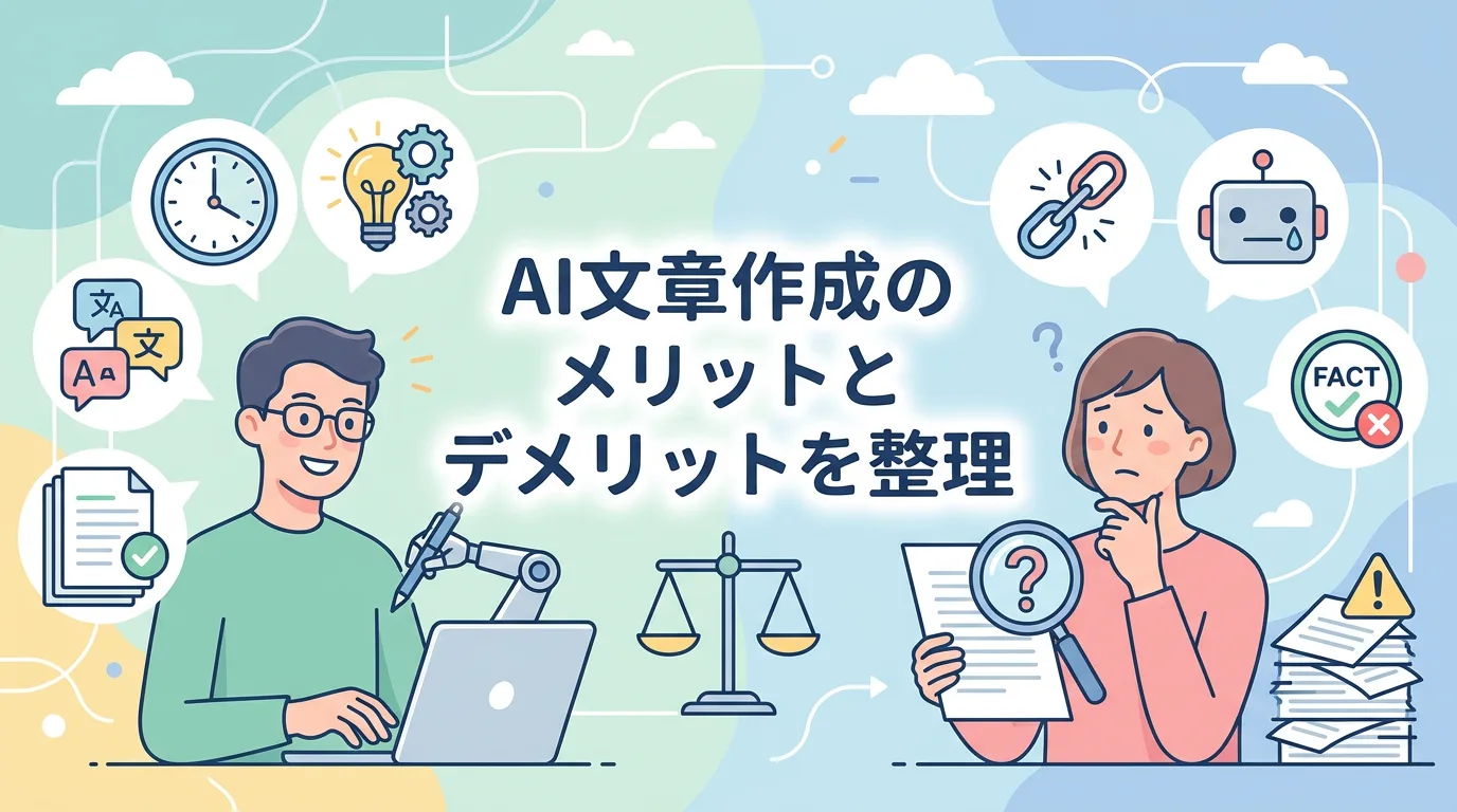 AI文章作成のメリットとデメリットを整理