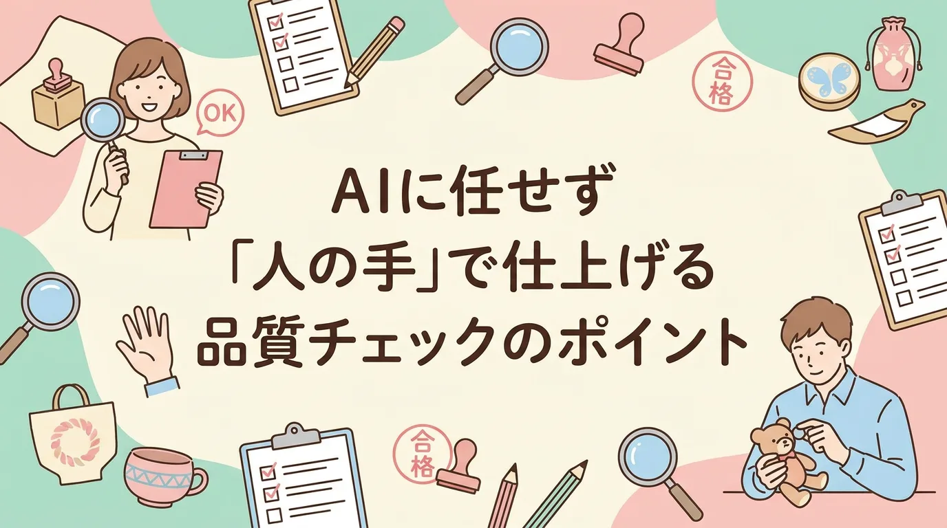 AIに任せず「人の手」で仕上げる品質チェックのポイント