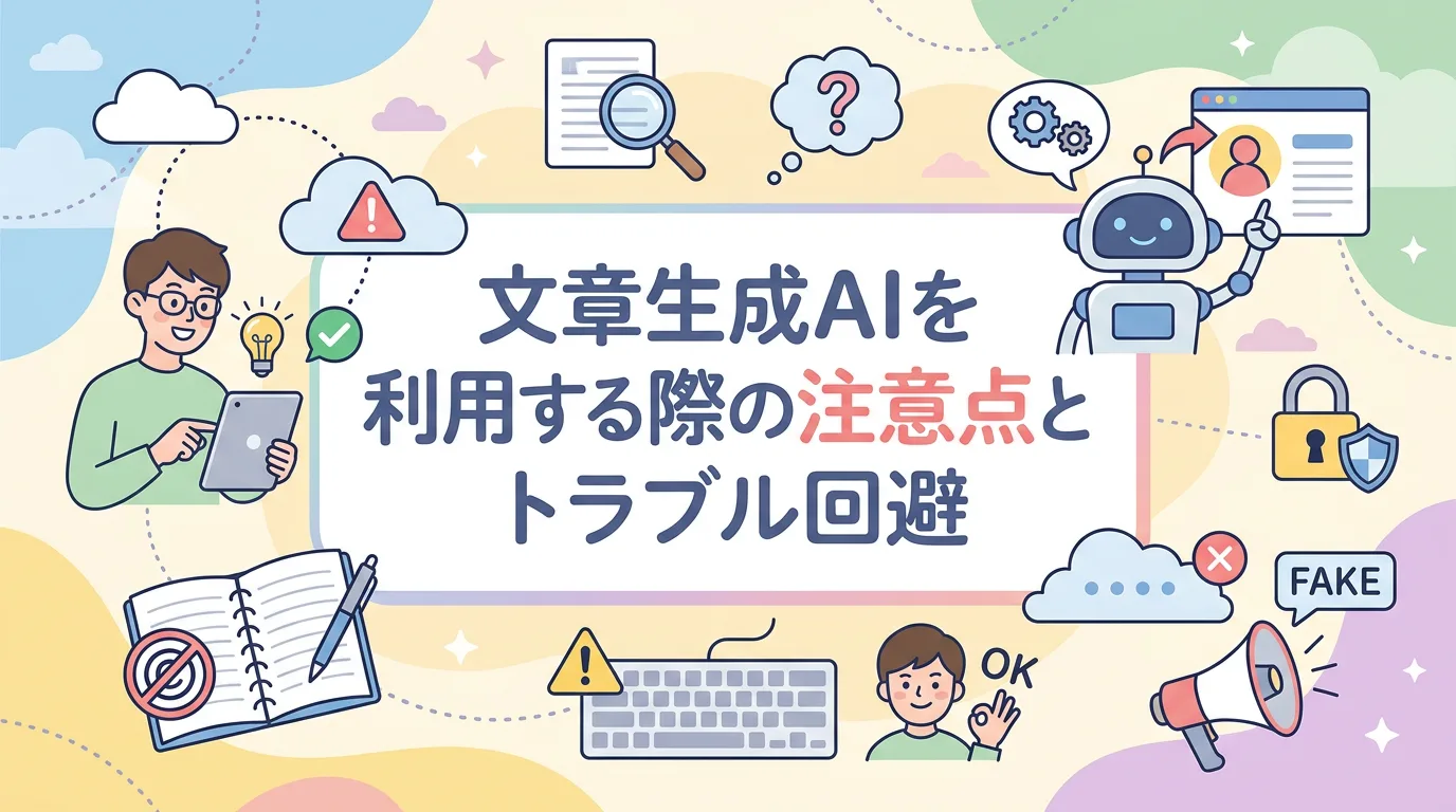 文章生成AIを利用する際の注意点とトラブル回避