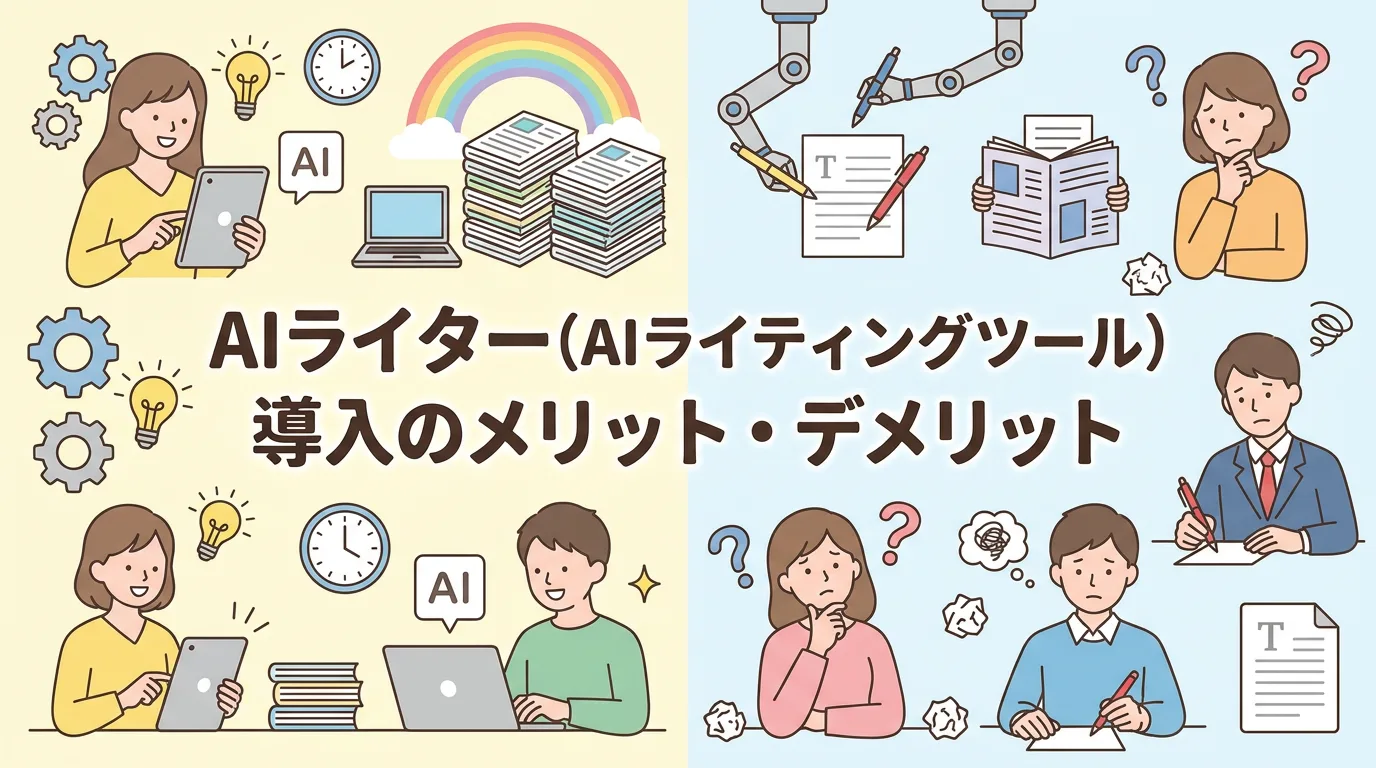 AIライター(AIライティングツール)導入のメリット・デメリット