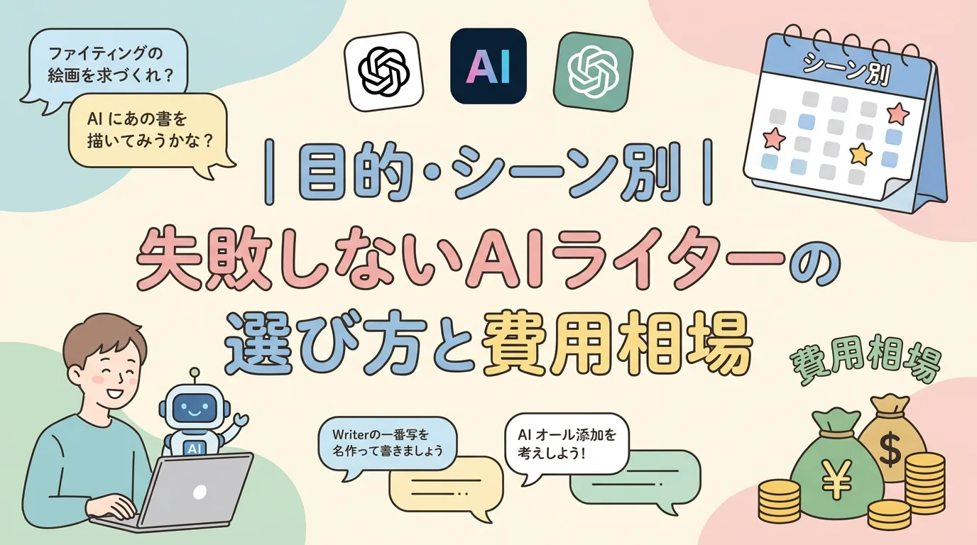 目的・シーン別|失敗しないAIライターの選び方と費用相場