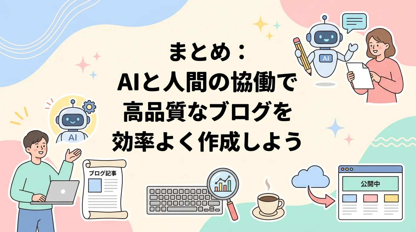 まとめ:AIと人間の協働で高品質なブログを効率よく作成しよう