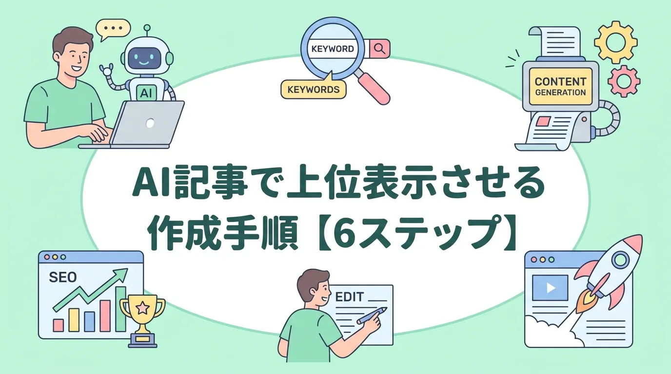 AI記事で上位表示させる作成手順【6ステップ】