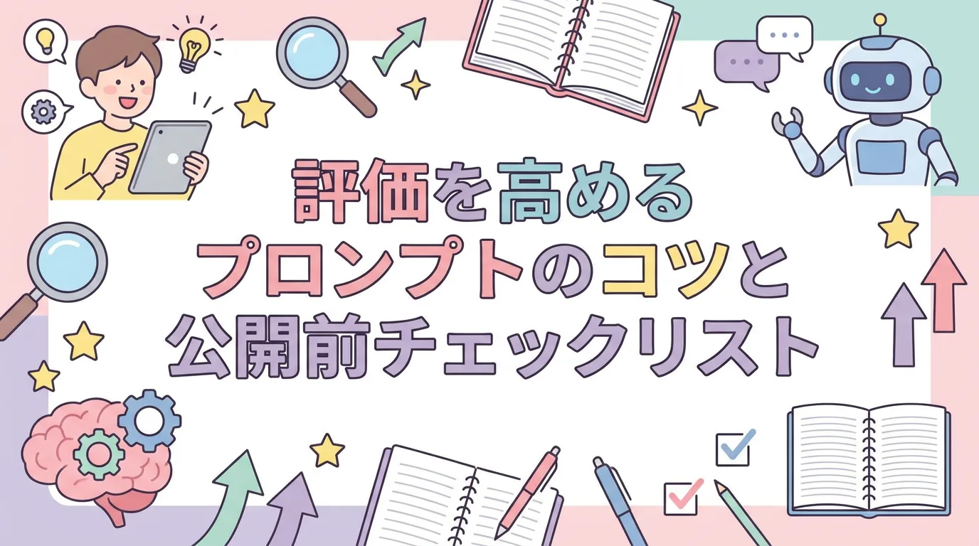 評価を高めるプロンプトのコツと公開前チェックリスト