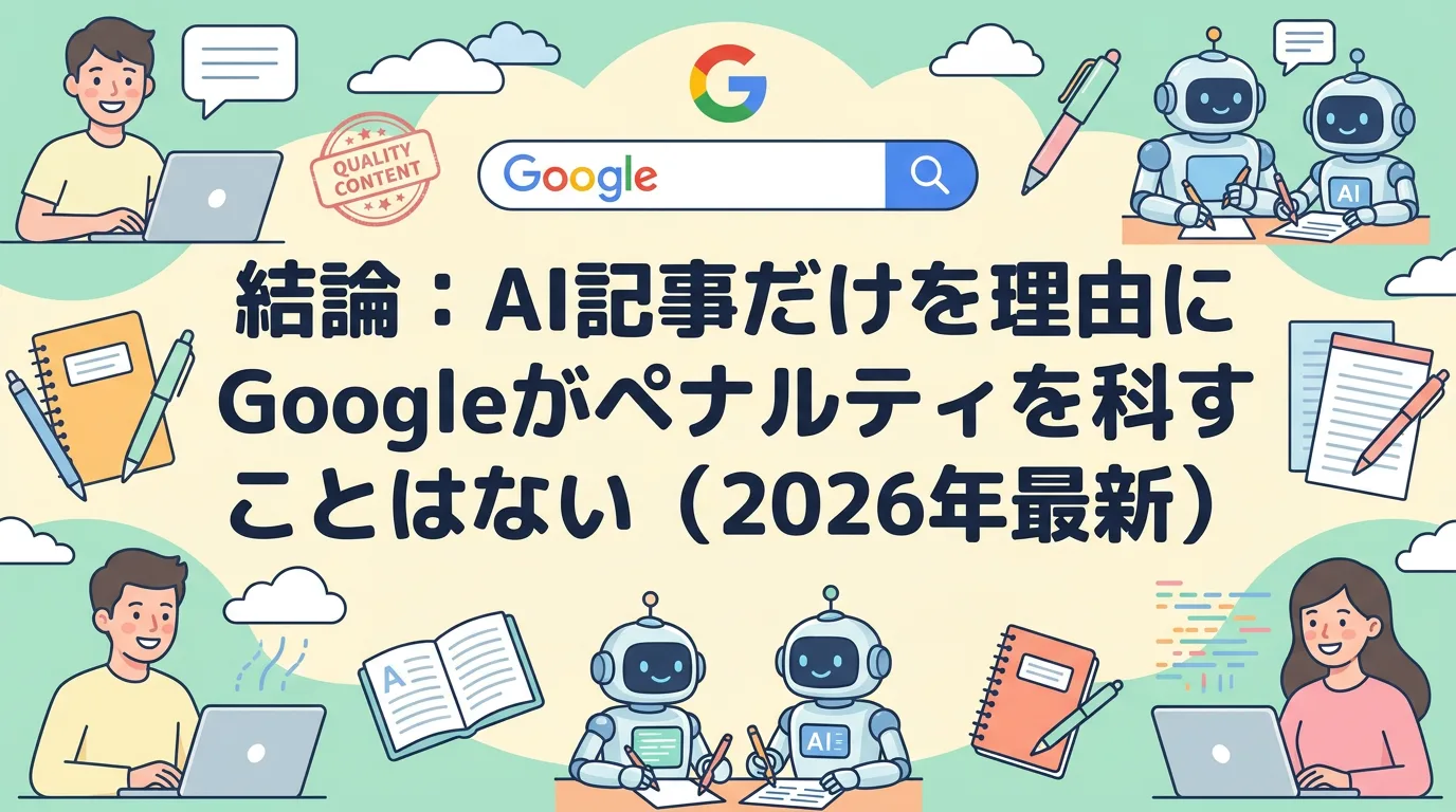 結論:AI記事だけを理由にGoogleがペナルティを科すことはない(2026年最新)