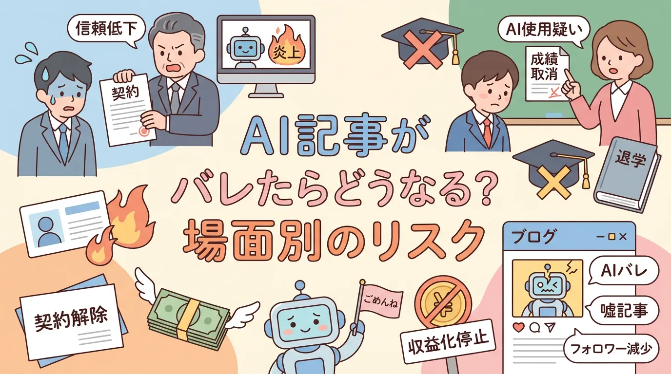 AI記事がバレたらどうなる?場面別のリスク