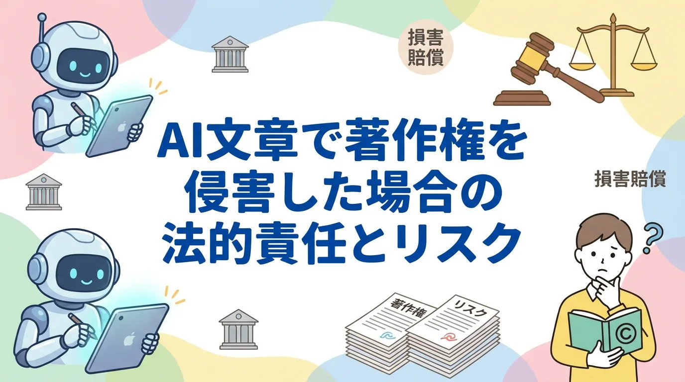 AI文章で著作権を侵害した場合の法的責任とリスク