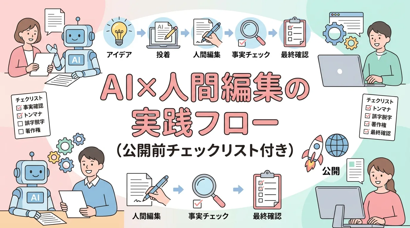 AI×人間編集の実践フロー(公開前チェックリスト付き)