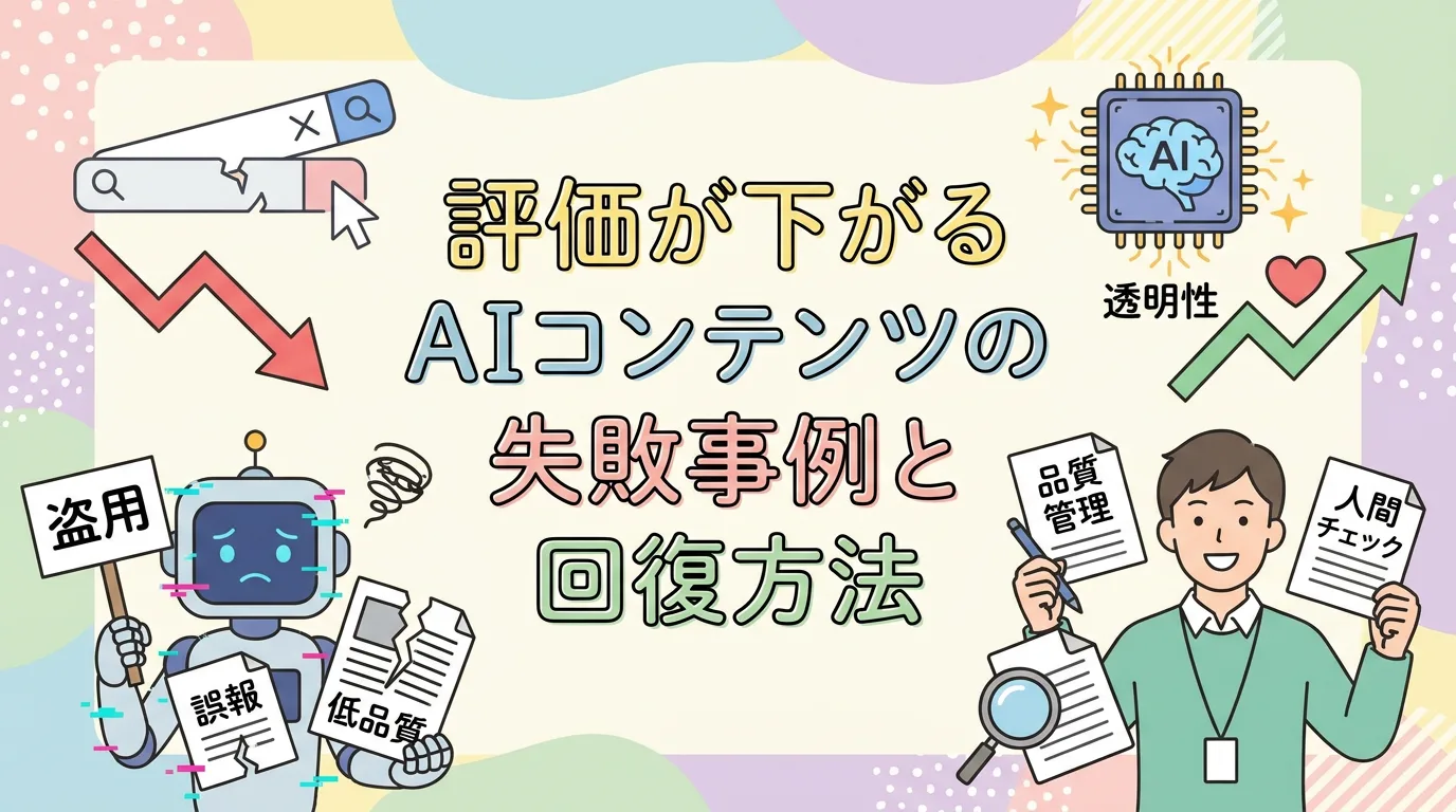 評価が下がるAIコンテンツの失敗事例と回復方法