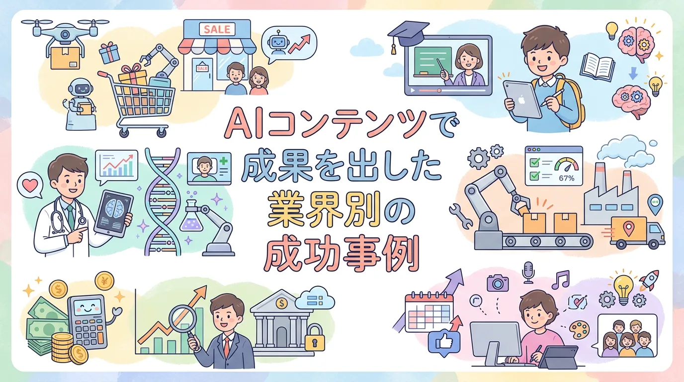 AIコンテンツで成果を出した業界別の成功事例