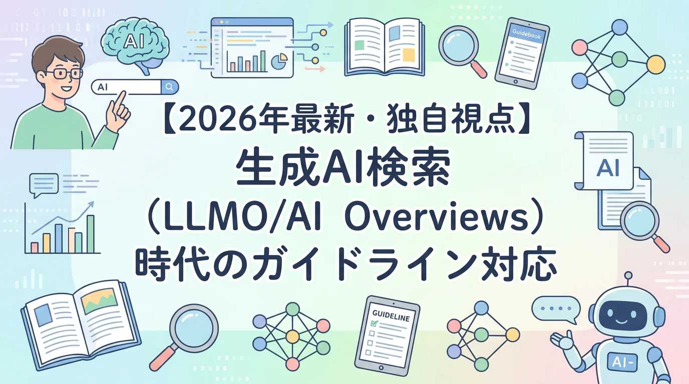 【2026年最新・独自視点】生成AI検索(LLMO/AI Overviews)時代のガイドライン対応