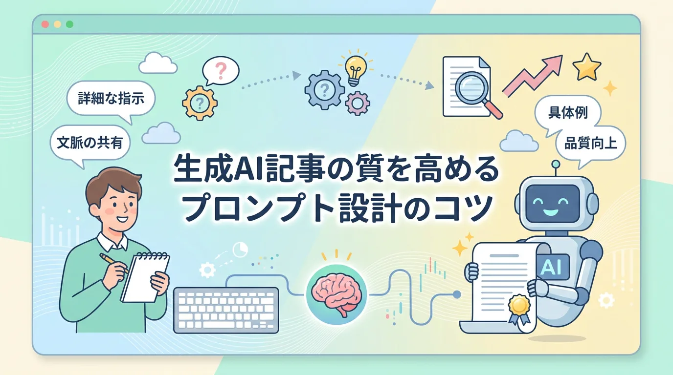 生成AI記事の質を高めるプロンプト設計のコツ