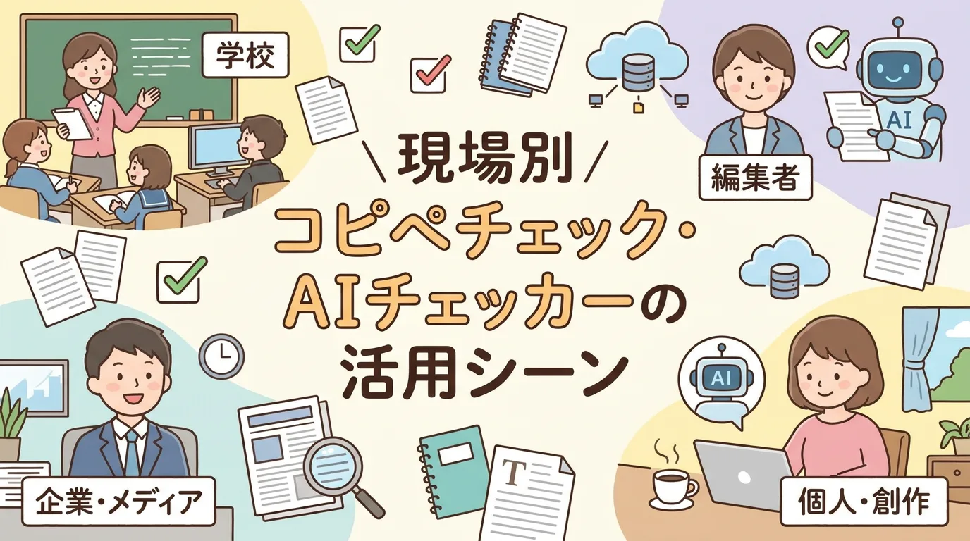 現場別｜コピペチェック・AIチェッカーの活用シーン