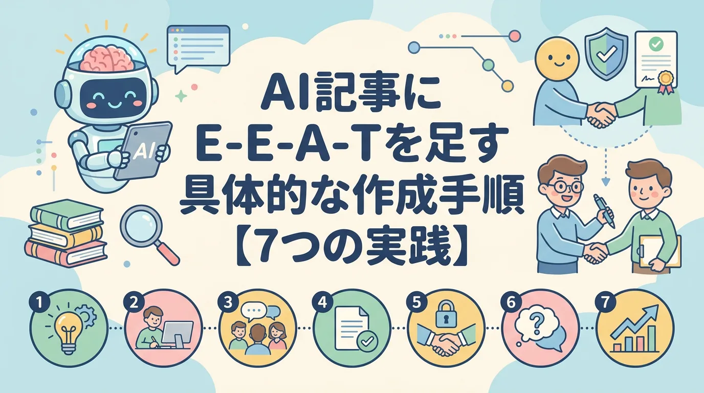 AI記事にE-E-A-Tを足す具体的な作成手順【7つの実践】