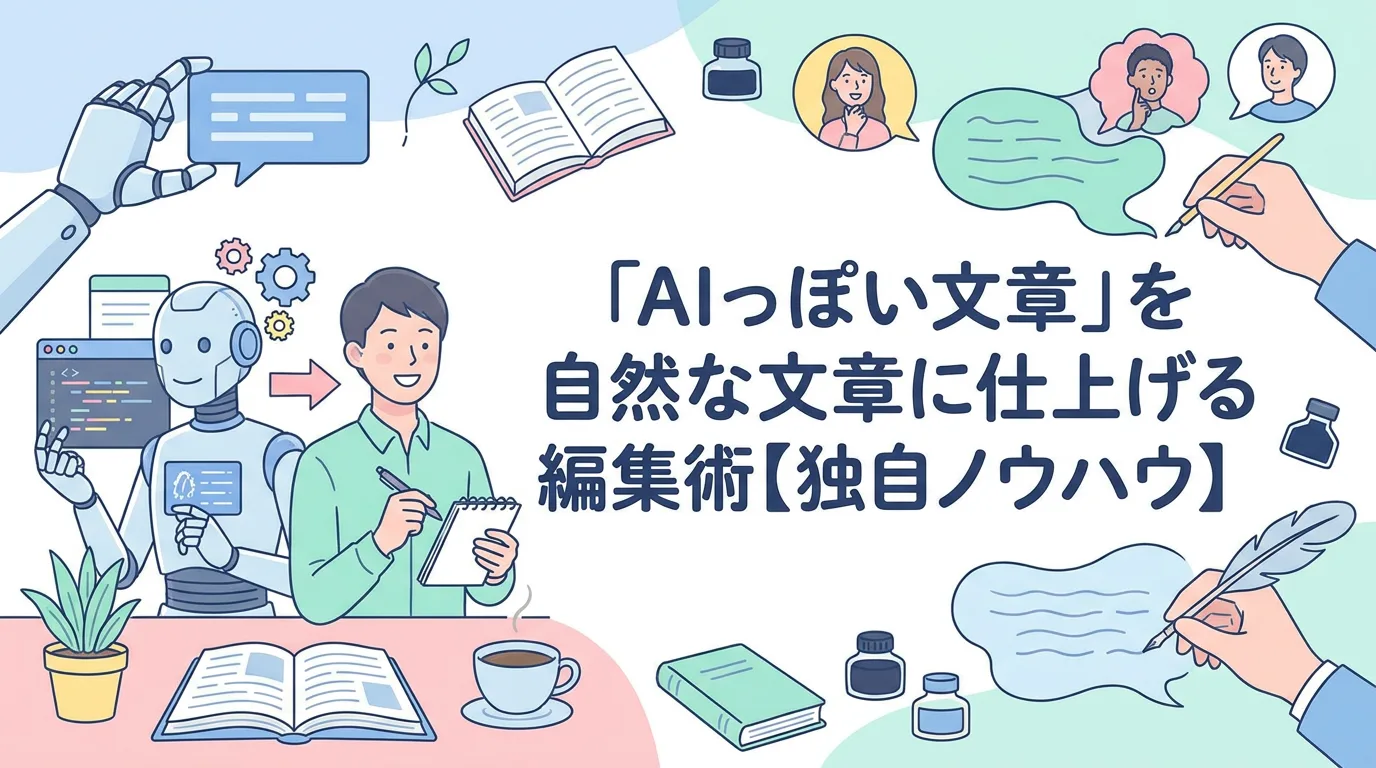 「AIっぽい文章」を自然な文章に仕上げる編集術【独自ノウハウ】