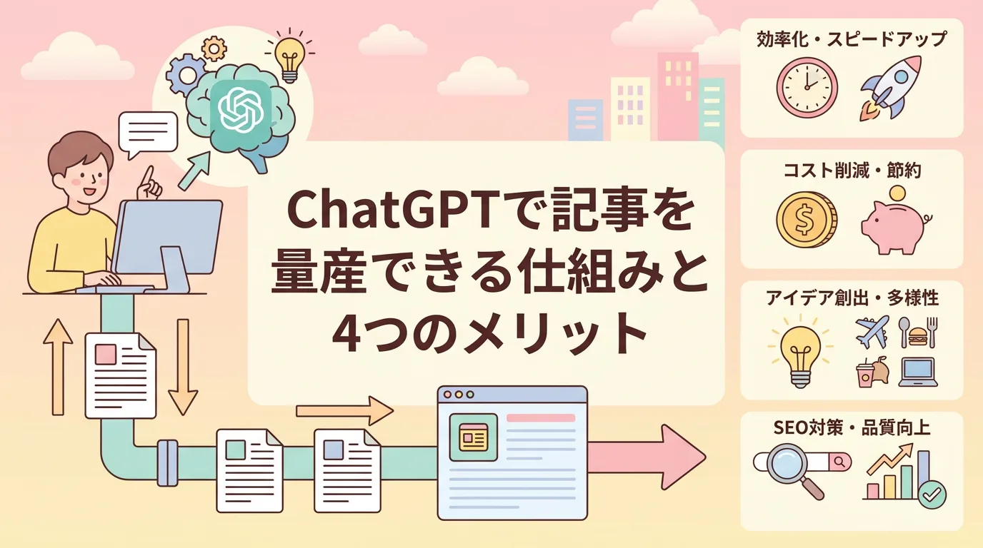 ChatGPTで記事を量産できる仕組みと4つのメリット