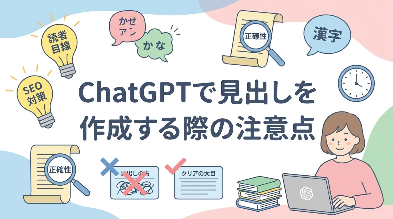 ChatGPTで見出しを作成する際の注意点