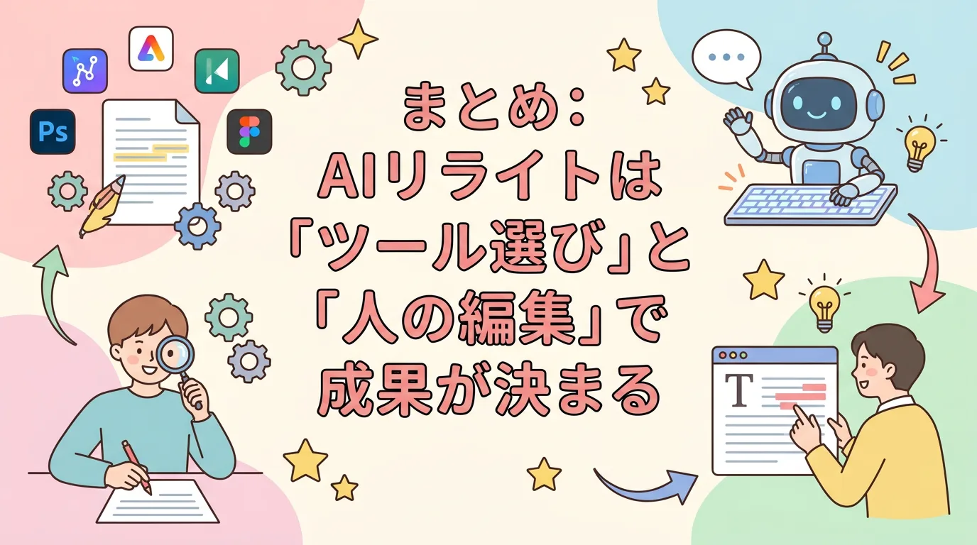 まとめ:AIリライトは「ツール選び」と「人の編集」で成果が決まる
