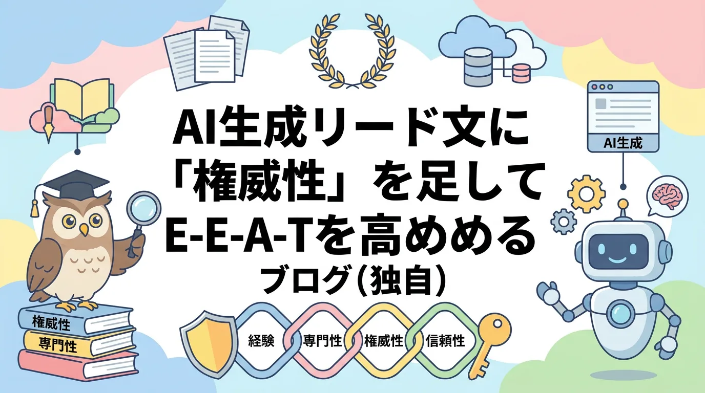 AI生成リード文に「権威性」を足してE-E-A-Tを高める(独自)