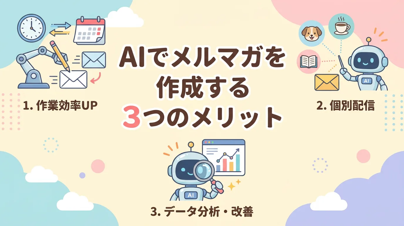 AIでメルマガを作成する3つのメリット