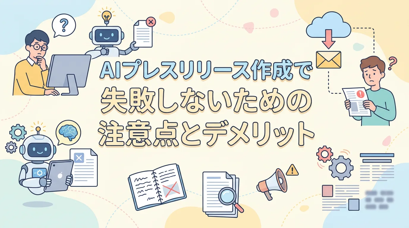 AIプレスリリース作成で失敗しないための注意点とデメリット