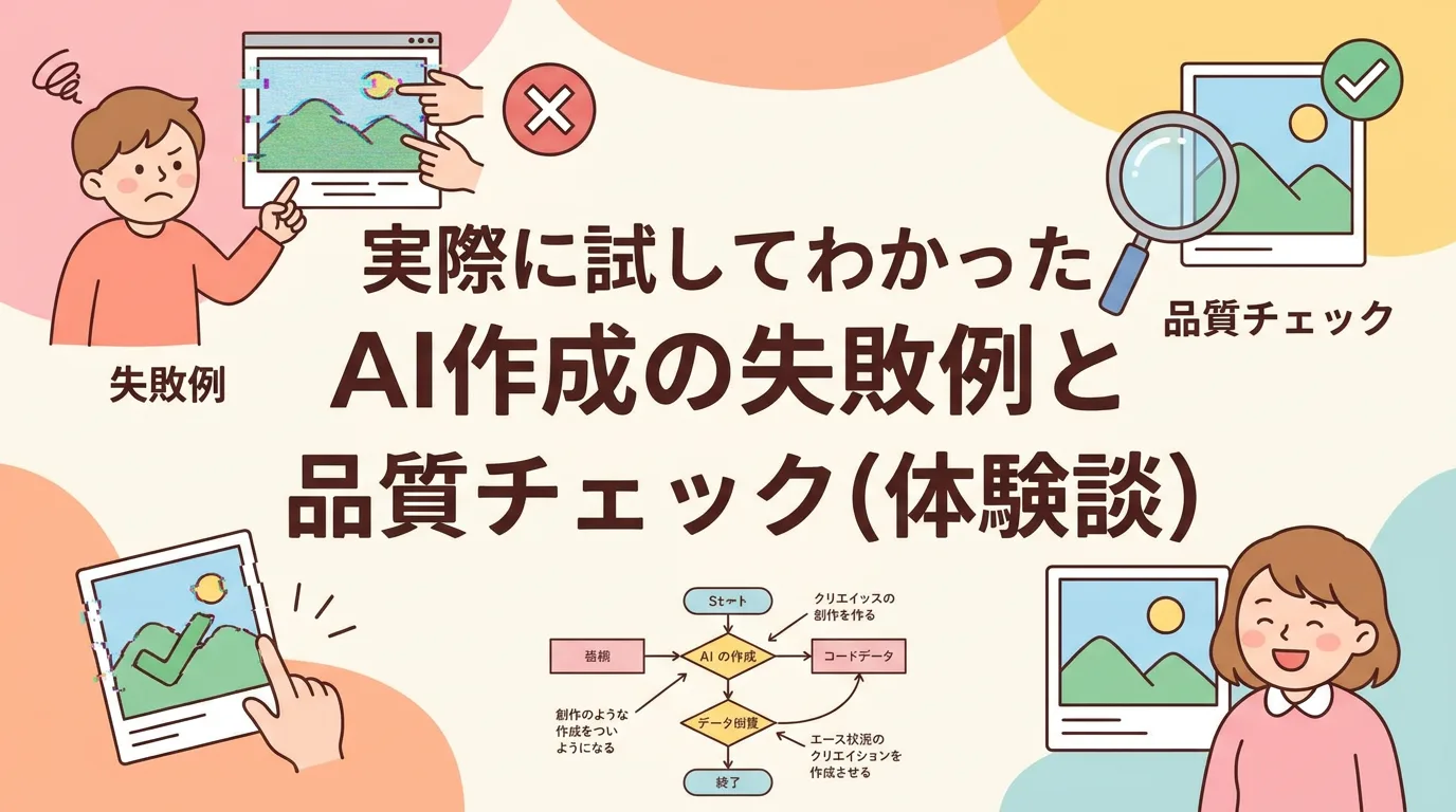 実際に試してわかったAI作成の失敗例と品質チェック(体験談)