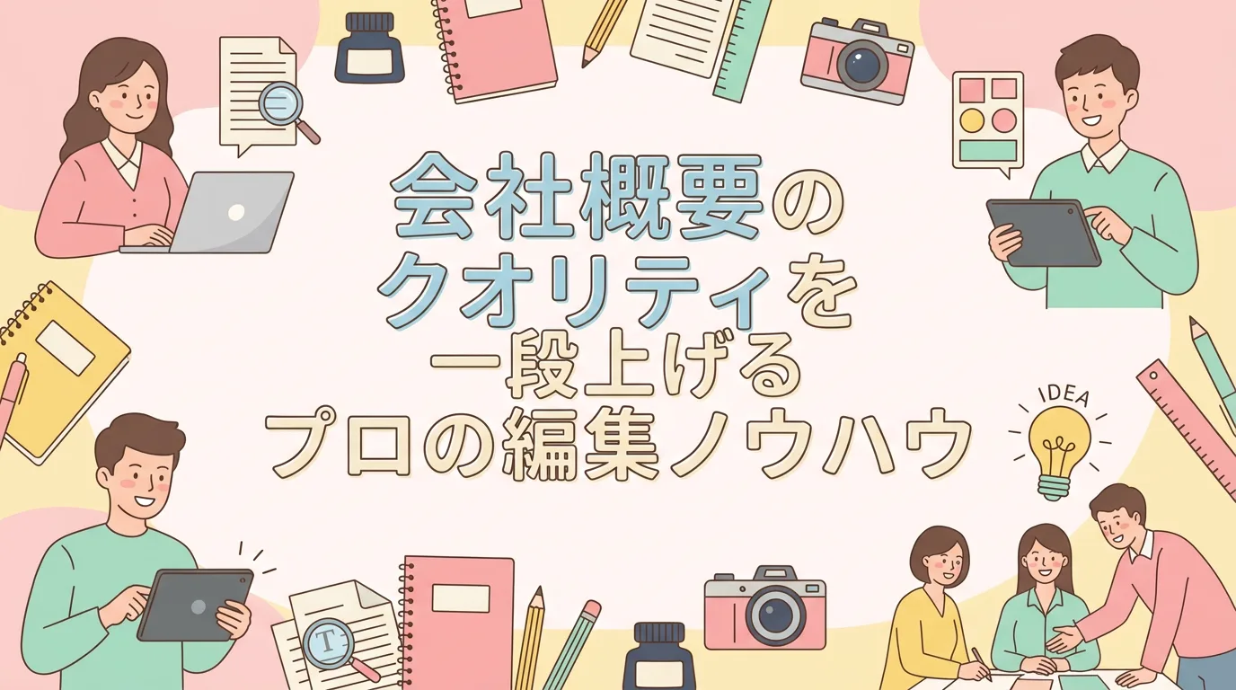 会社概要のクオリティを一段上げるプロの編集ノウハウ