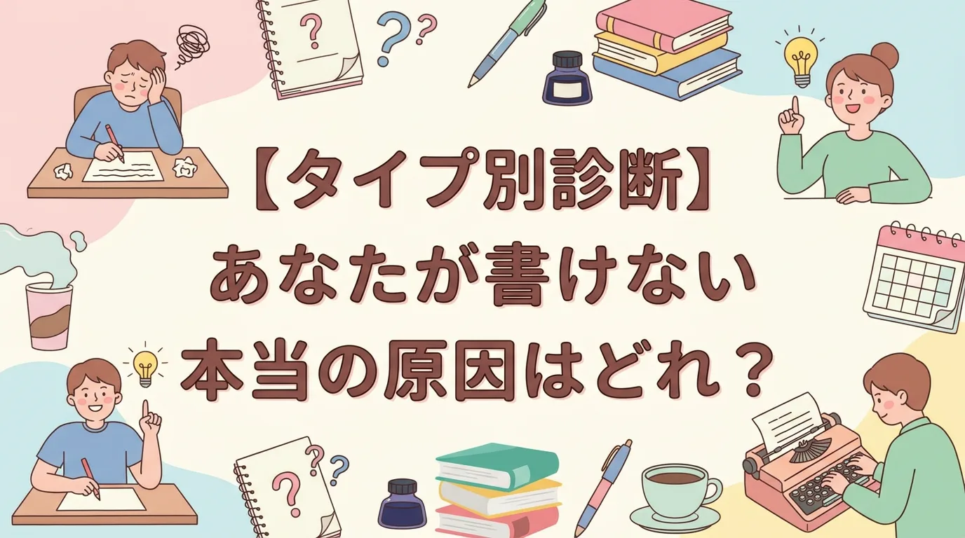 【タイプ別診断】あなたが書けない本当の原因はどれ?
