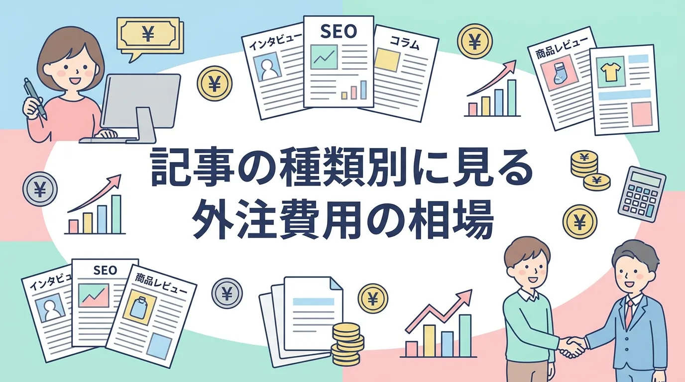 記事の種類別に見る外注費用の相場