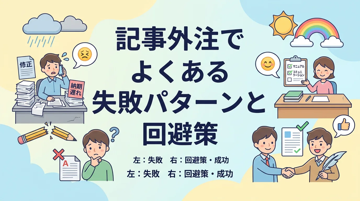 記事外注でよくある失敗パターンと回避策