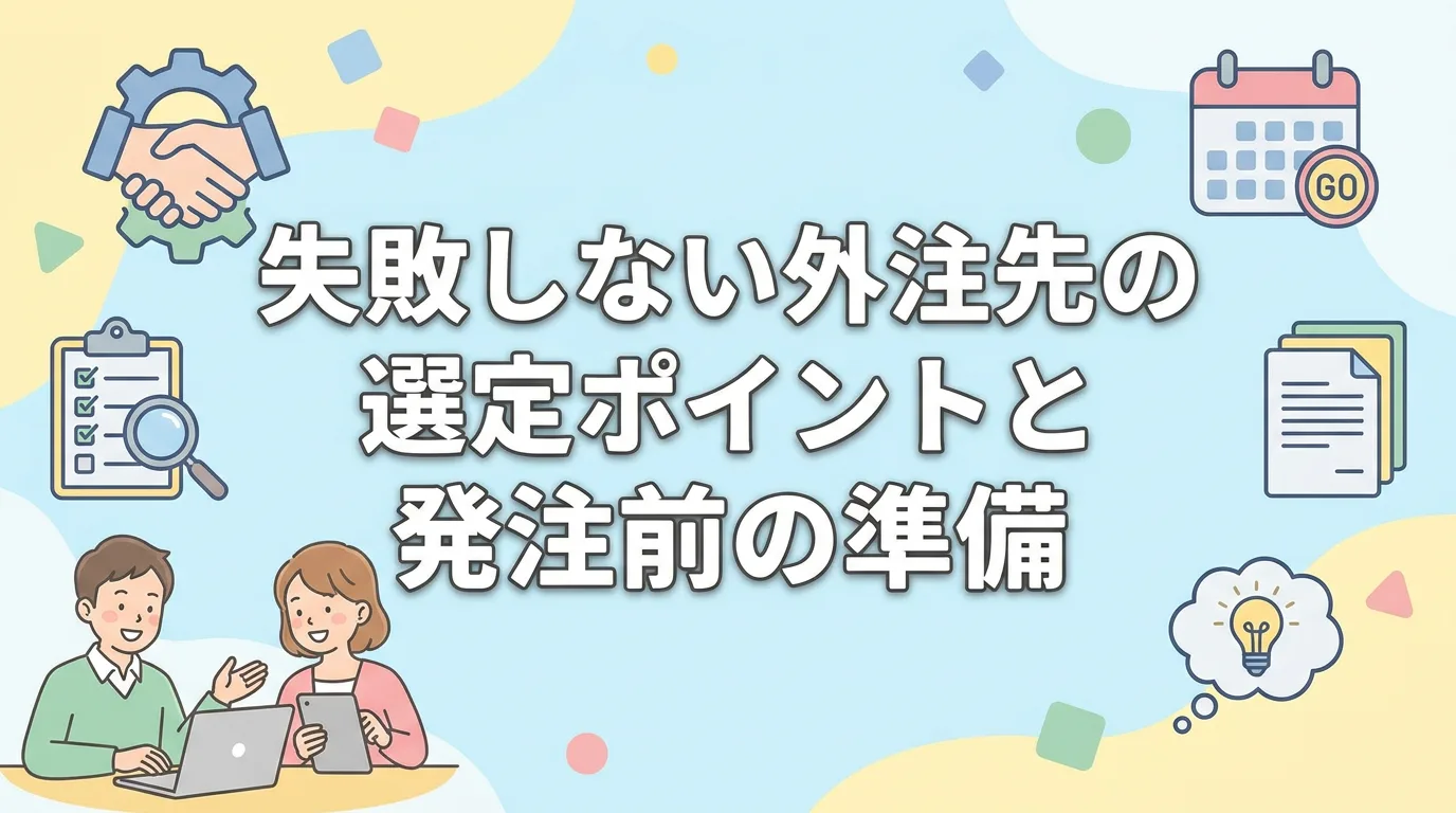 失敗しない外注先の選定ポイントと発注前の準備