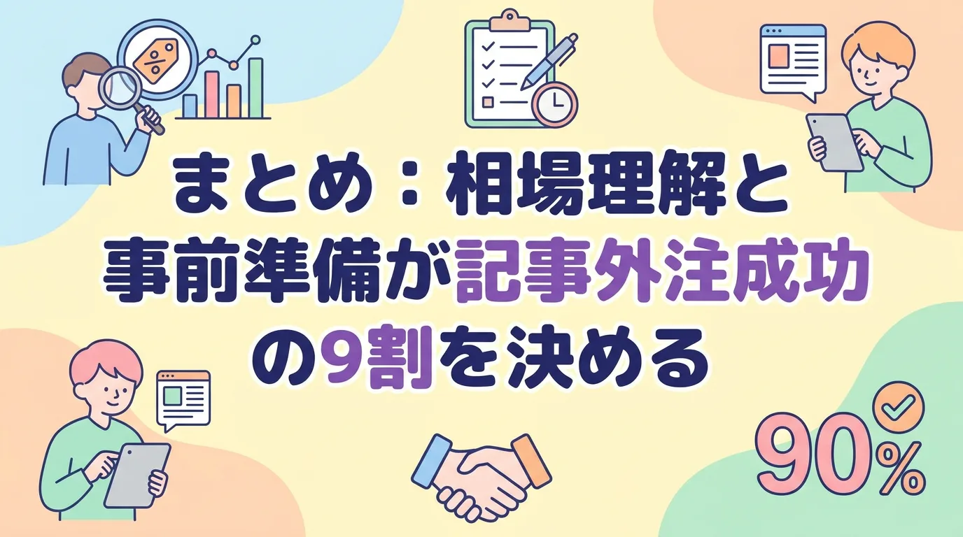 まとめ:相場理解と事前準備が記事外注成功の9割を決める