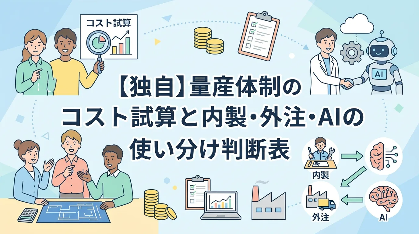 【独自】量産体制のコスト試算と内製・外注・AIの使い分け判断表