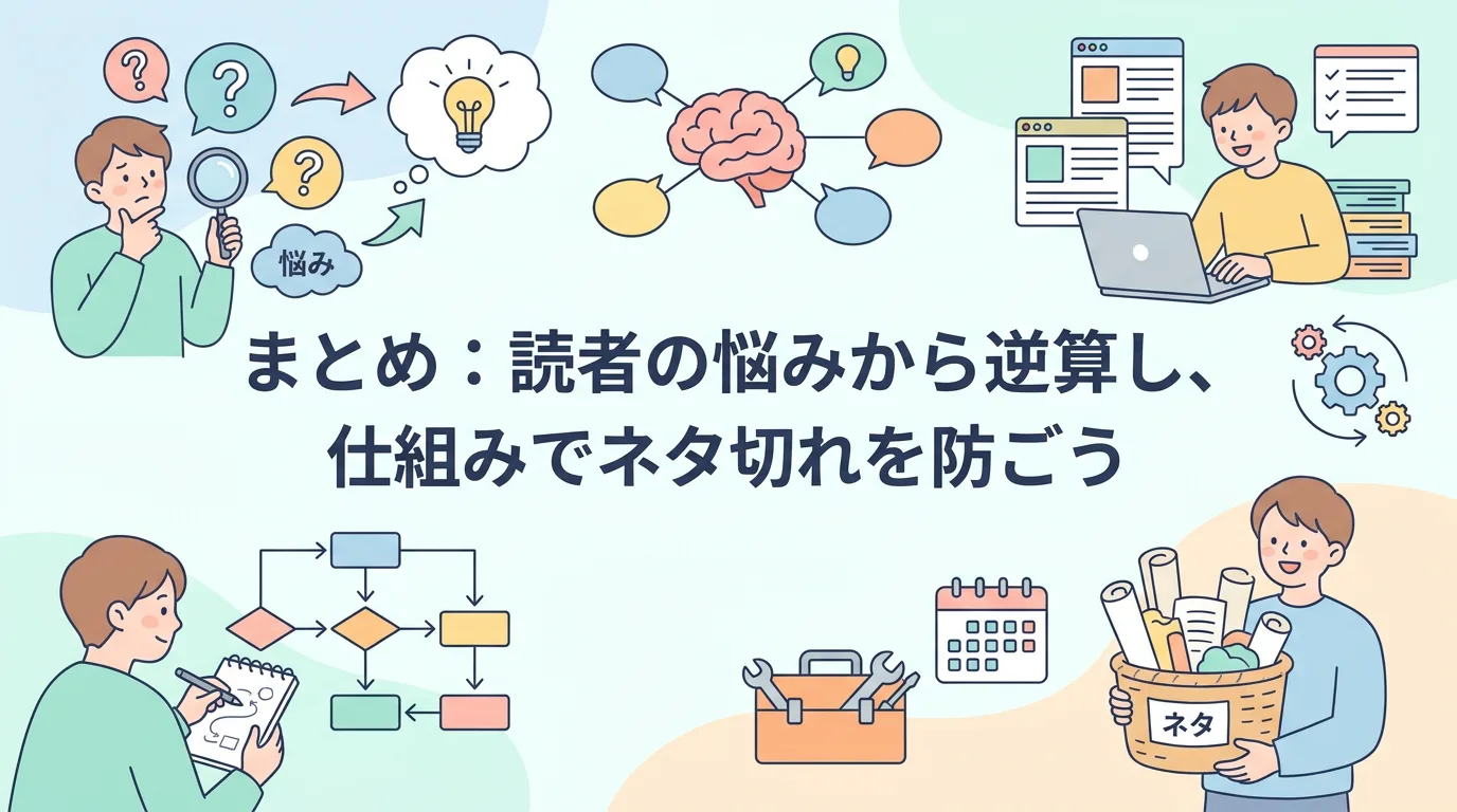 まとめ:読者の悩みから逆算し、仕組みでネタ切れを防ごう