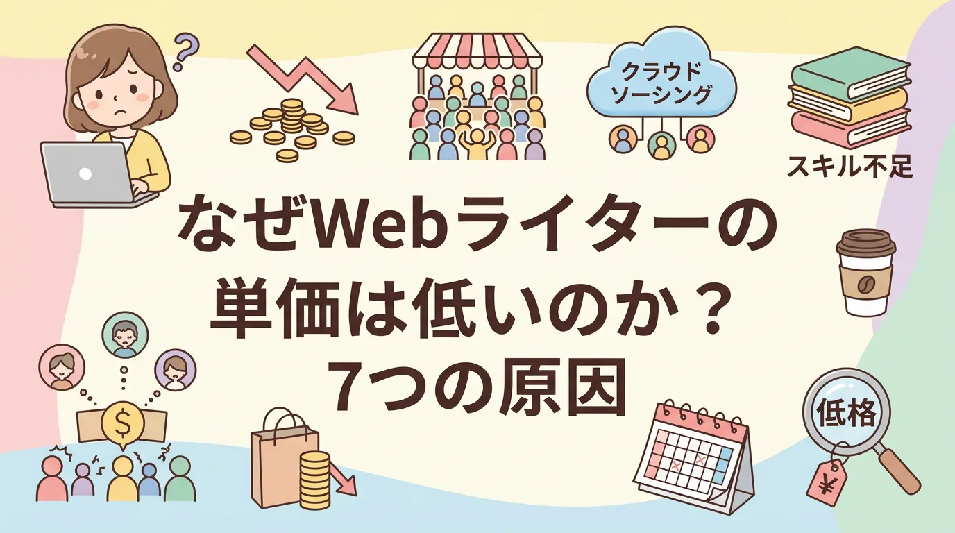 なぜWebライターの単価は低いのか？7つの原因