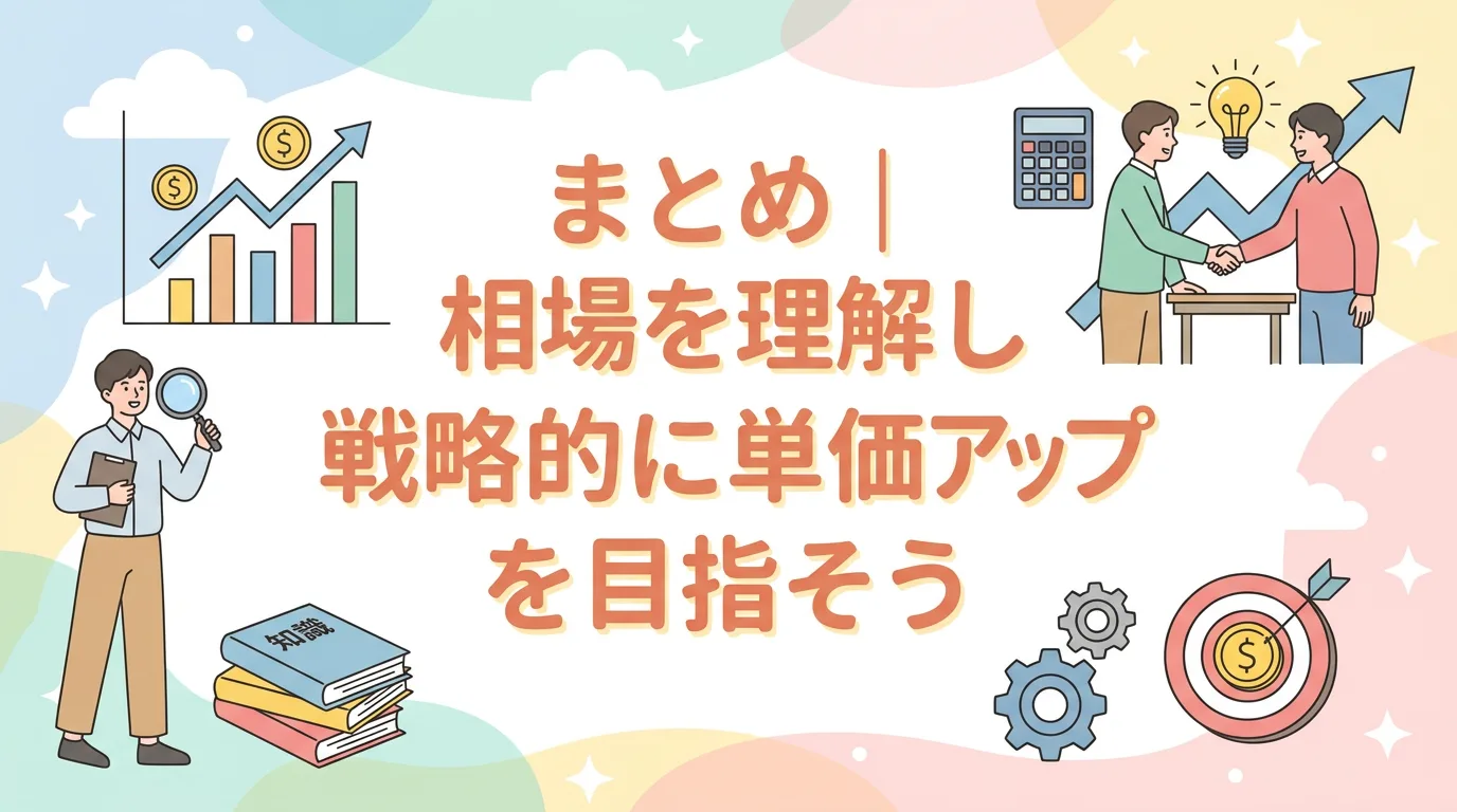 まとめ｜相場を理解し戦略的に単価アップを目指そう