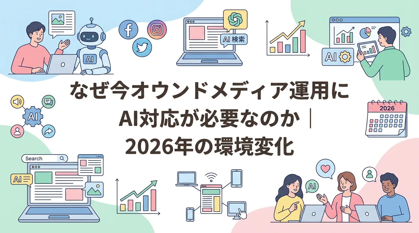 なぜ今オウンドメディア運用にAI対応が必要なのか｜2026年の環境変化