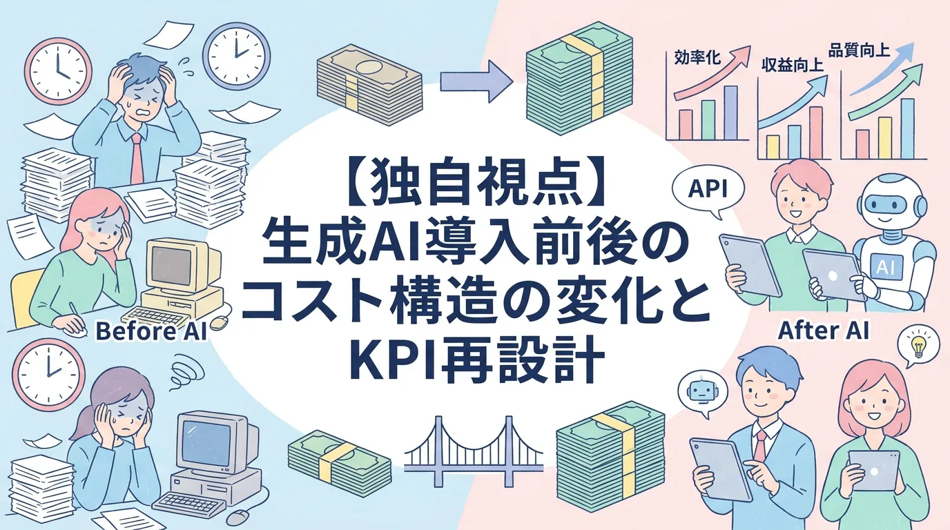 【独自視点】生成AI導入前後のコスト構造の変化とKPI再設計