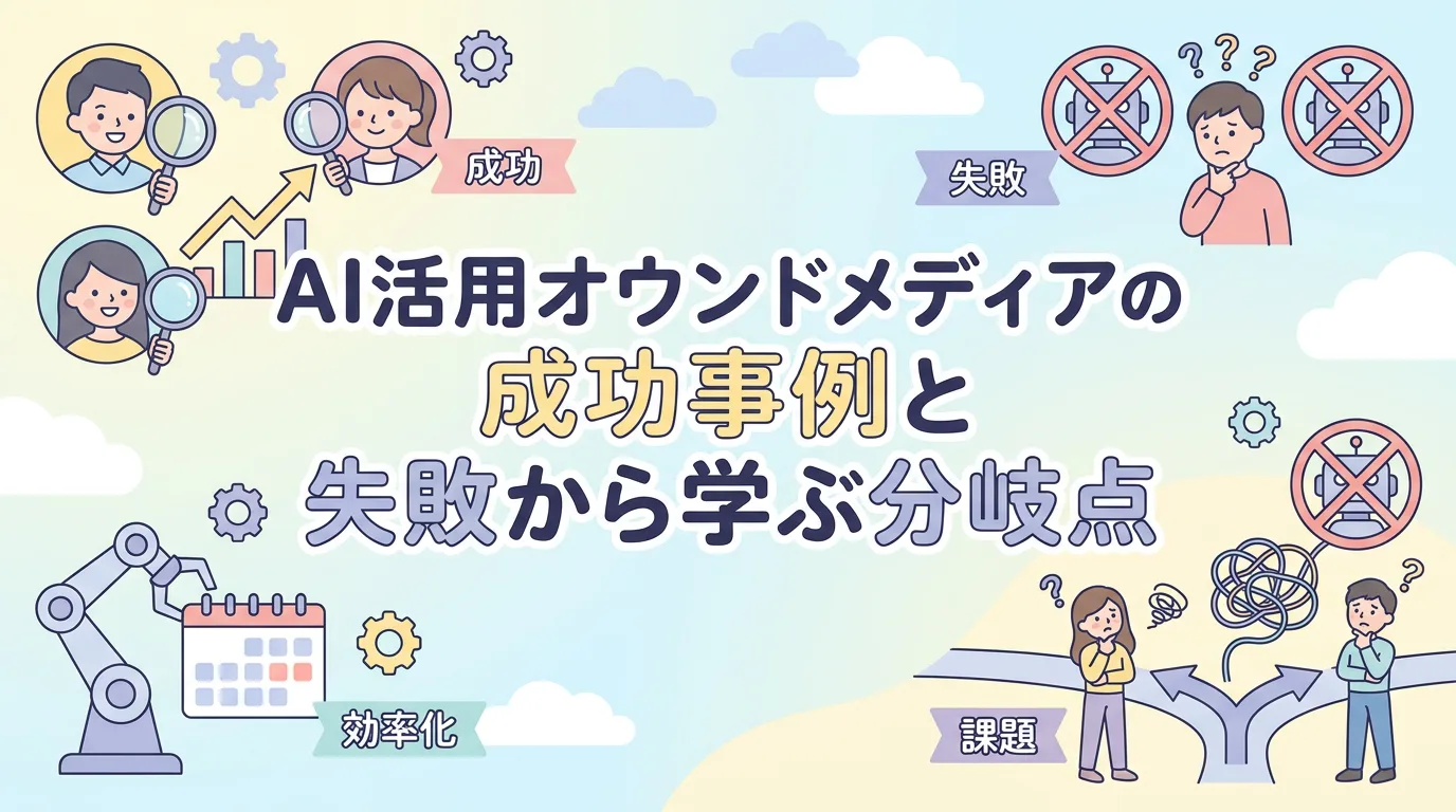 AI活用オウンドメディアの成功事例と失敗から学ぶ分岐点