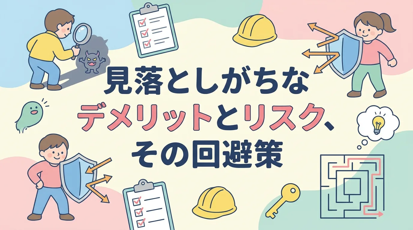 見落としがちなデメリットとリスク、その回避策