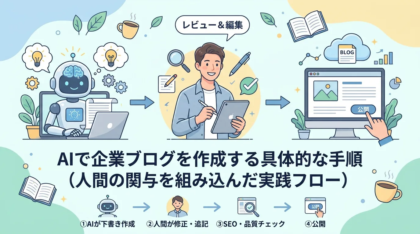 AIで企業ブログを作成する具体的な手順（人間の関与を組み込んだ実践フロー）