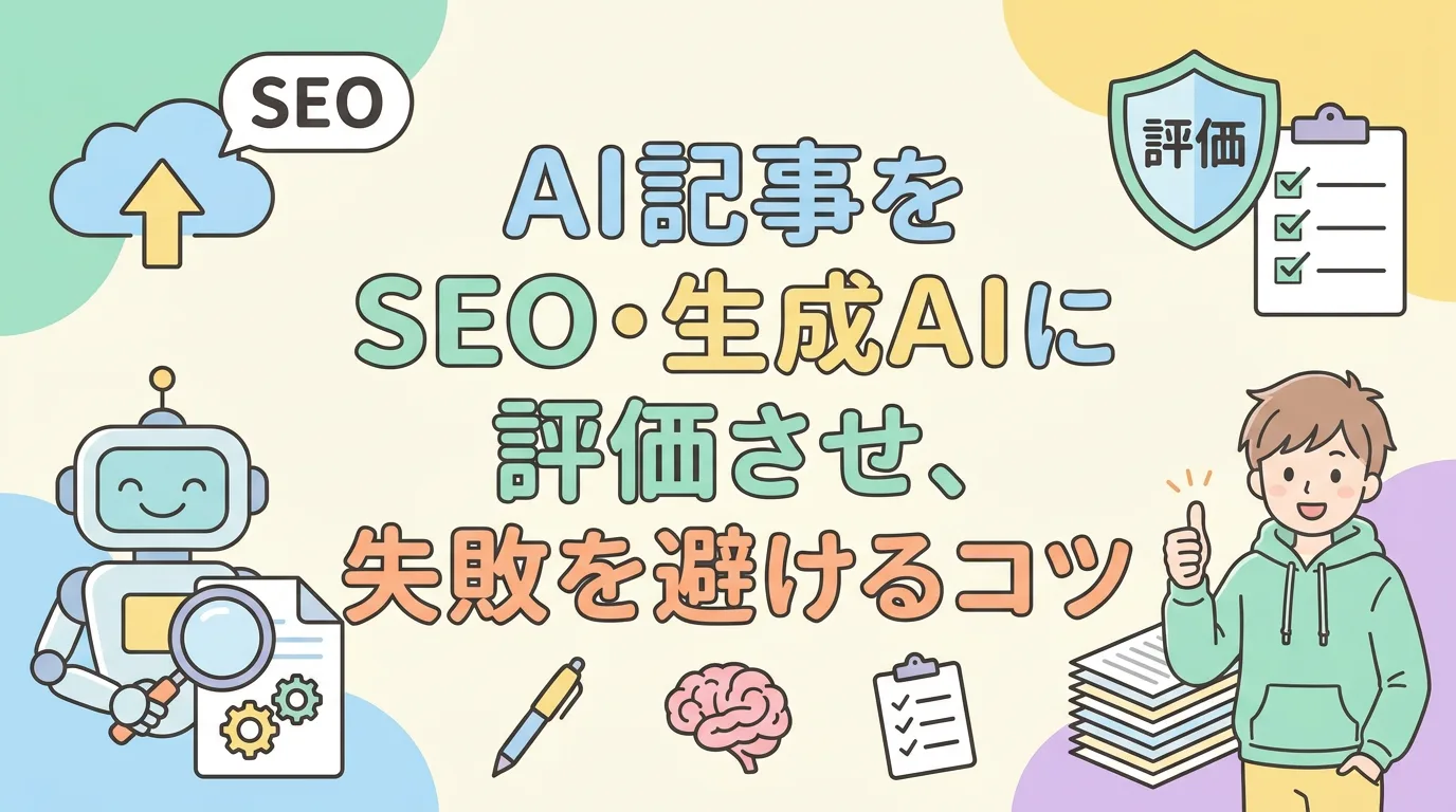 AI記事をSEO・生成AIに評価させ、失敗を避けるコツ