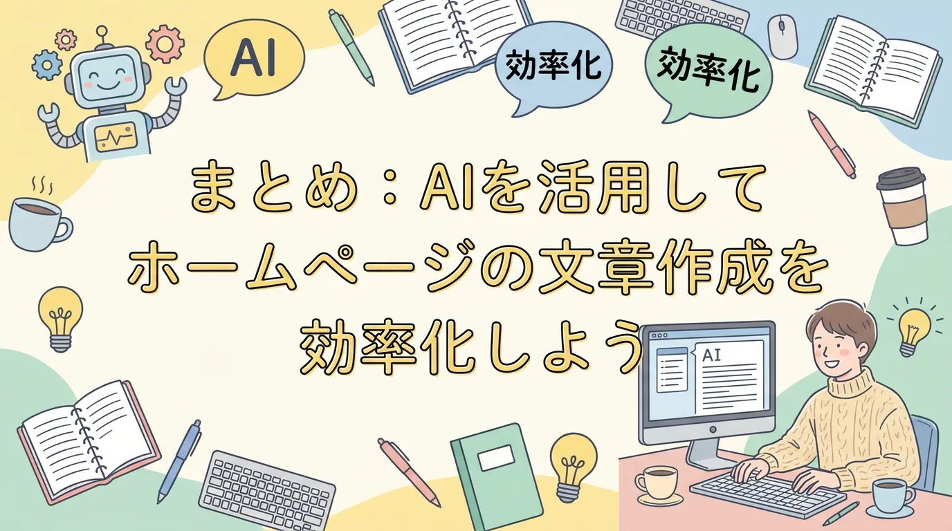 まとめ：AIを活用してホームページの文章作成を効率化しよう