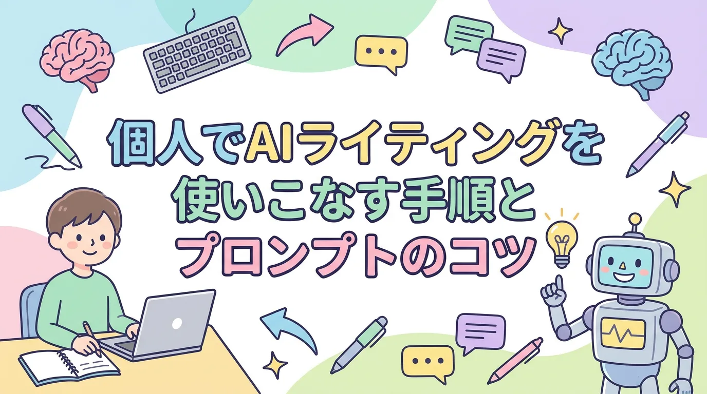 個人でAIライティングを使いこなす手順とプロンプトのコツ